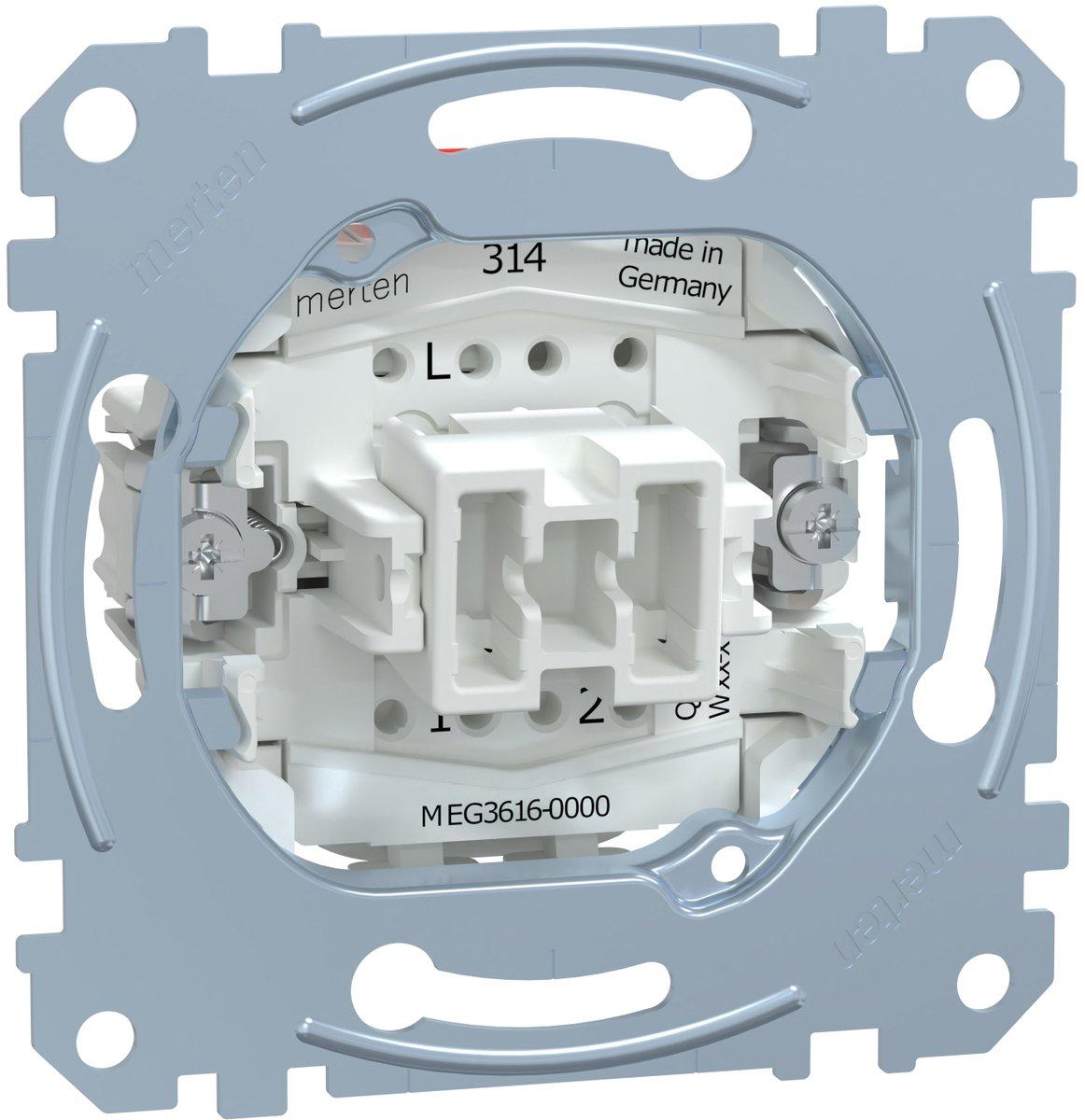 Aus/Wechselschalter-Einsatz 1-polig 16 AX AC 250 V Steckklemmen