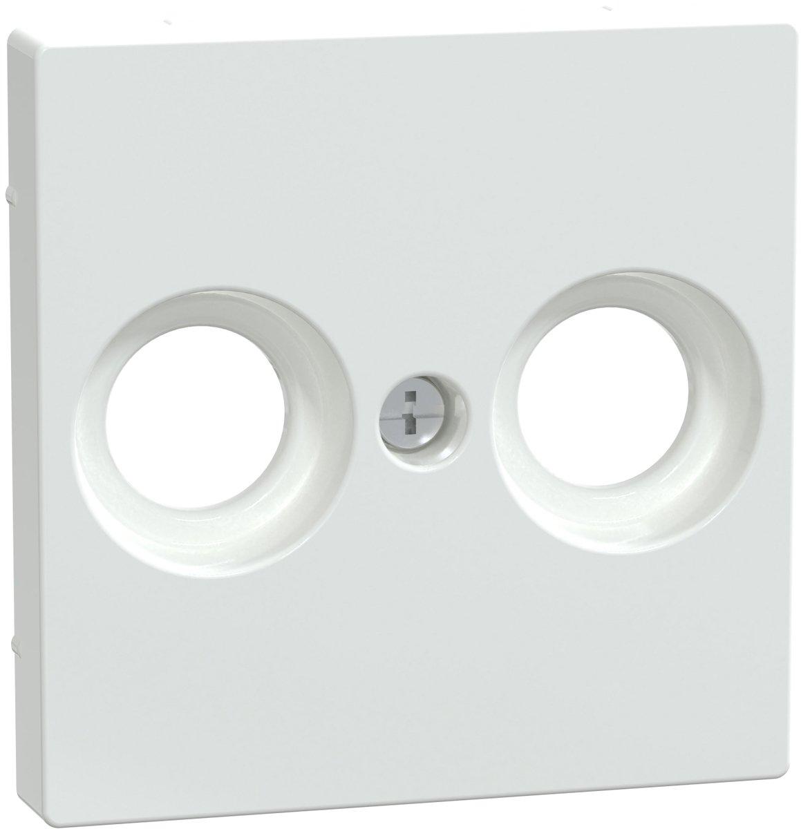 Zentralplatte für Antennensteckdosen aktivweiß glänzend
