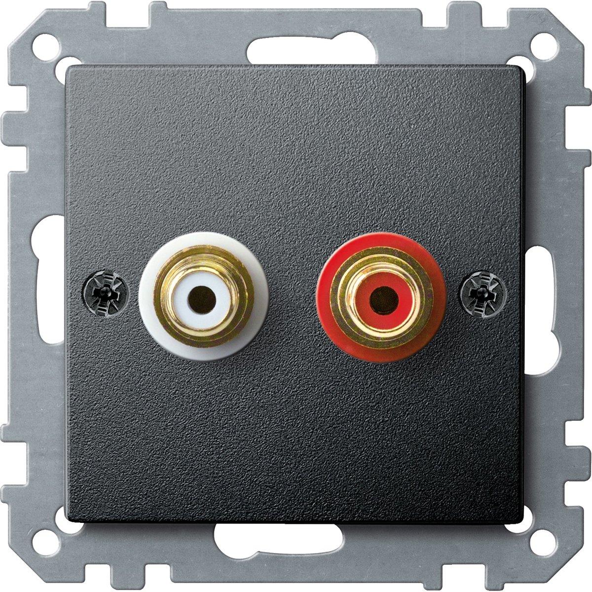 Steckdose für Audio Anschluss anthrazit