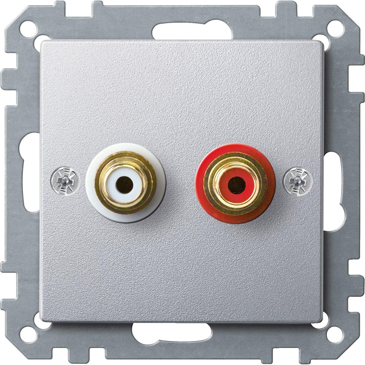 Steckdose für Audio Anschluss aluminium