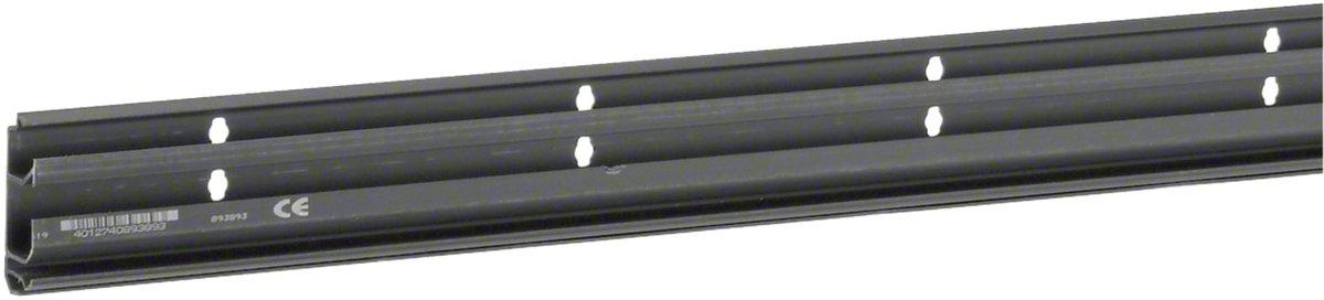 Sockelleistenkanal Unterteil 2 Kammern aus PVC zu SL 20x55mm schwarz