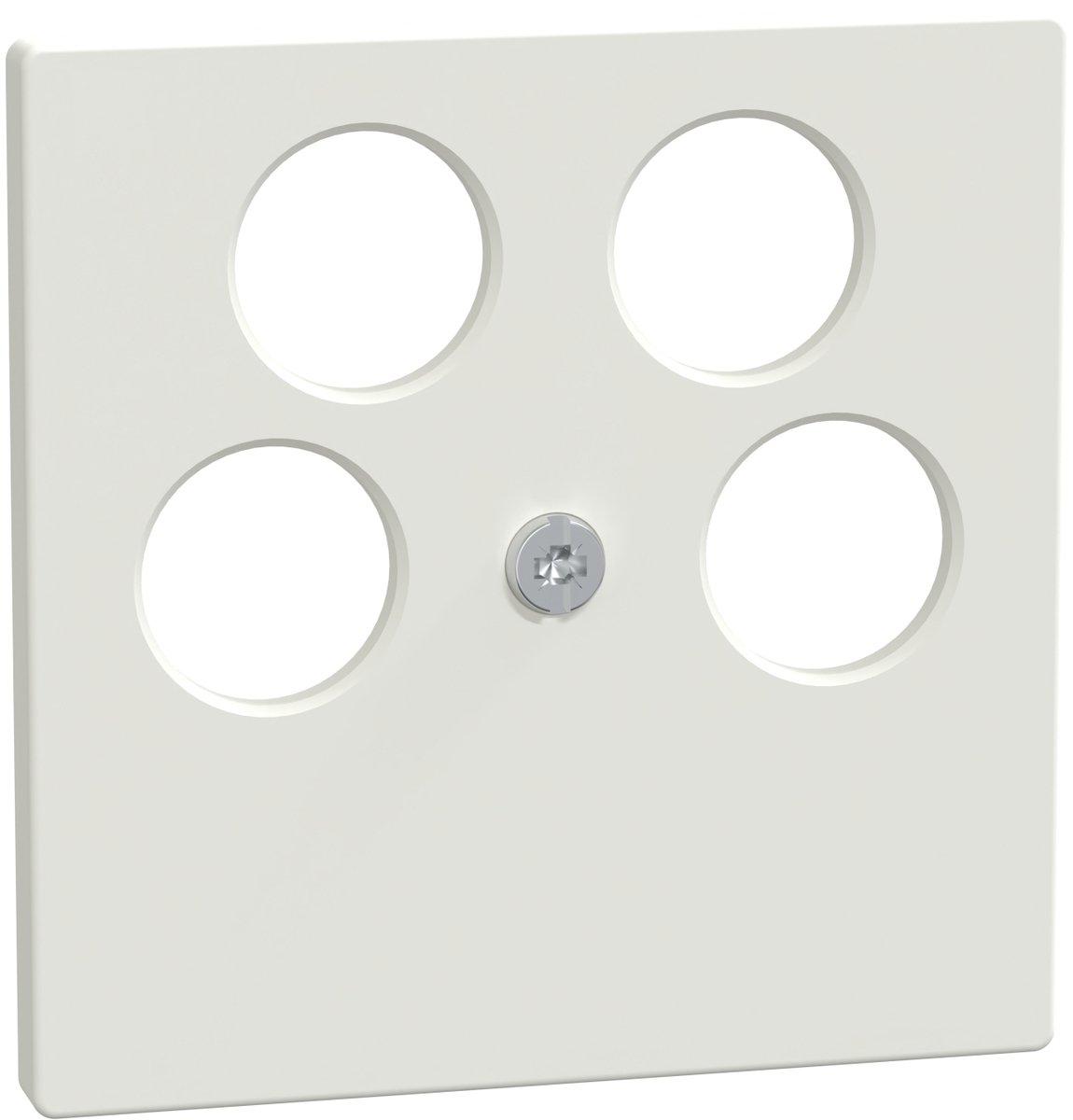 Zentralplatte für Ankaro 4fach-Antennensteckdosen polarweiß