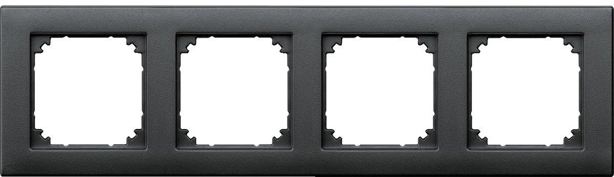 Abdeckrahmen 4-fach anthrazit matt