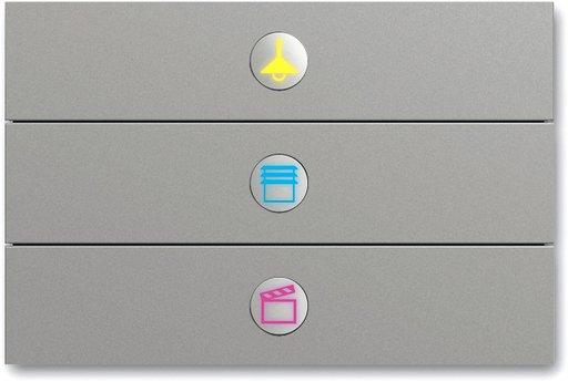 Systemtechnik Unterputz Flächenbedienelement Bedienelement 3-fach