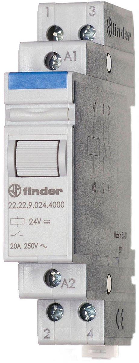 Installationsrelais für DIN-Schiene 2S 20A Prüftaste 12 VDC Serie 22