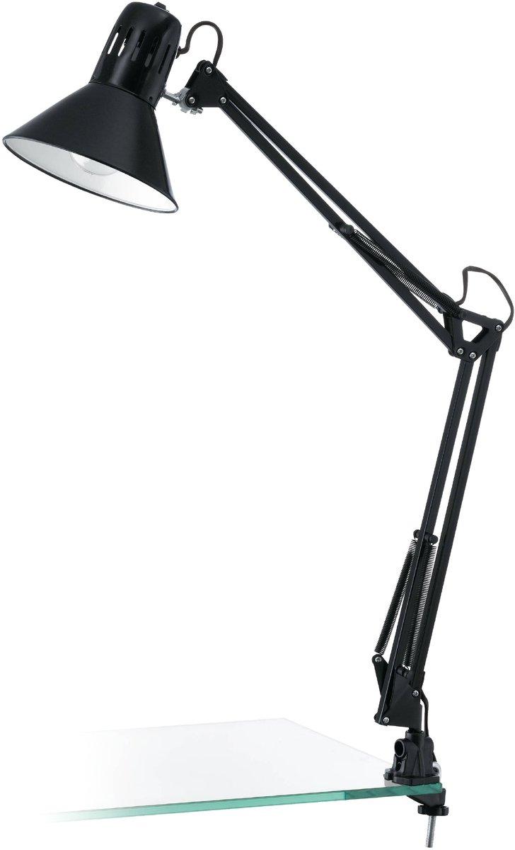 Tischleuchte-Klemmleuchte E27 1x40W schwarz-glänzend/schwarz FIRMO