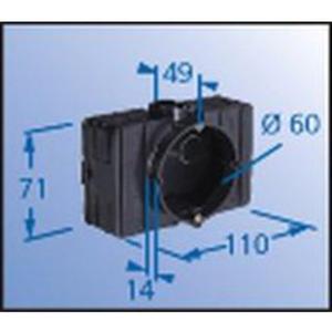 Abzweigschalterdose 1069-02 LxBxT 110x71x49 mm Kunststoff schwarz