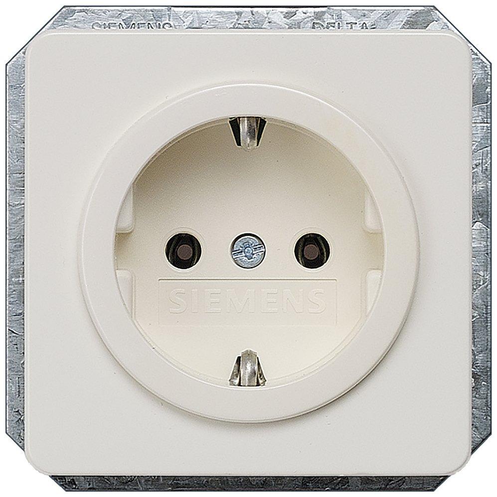 DELTA profil titanweiß SCHUKO-Steckdose 10/16A 250V