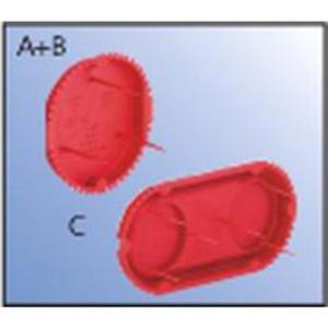 Signal-Deckel 1181-60 Kunststoff rot Durchmesser 60 mm