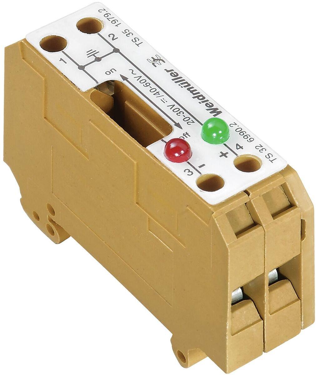 Trenn- und Messtrenn-Reihenklemme mit Schraubanschluss 6 mm² mittelgelb