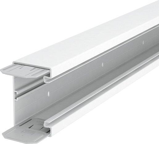 Geräteeinbaukanal mit Bodenlochung 70x110x2000 PVC reinweiß RAL 9010