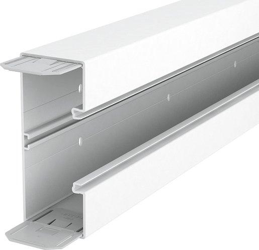 Geräteeinbaukanal mit Bodenlochung 70x170x2000 PVC reinweiß RAL 9010