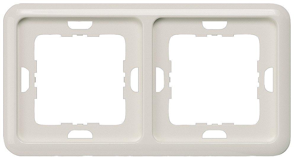 2-fach Rahmen DELTA profil titanweiß 151x80mm