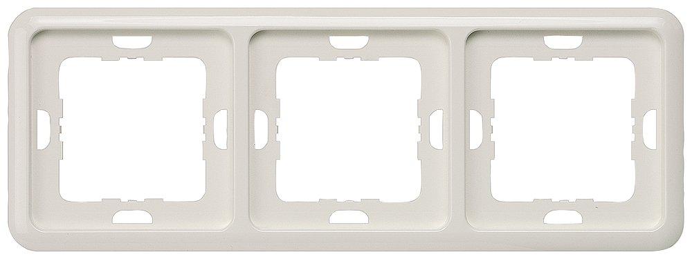 3-fach Rahmen DELTA profil titanweiß 222x80mm