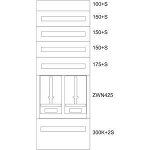 Zählerverteiler-Montageeinsatz Kärnten BPZ-MES-KN-600/15-2Z