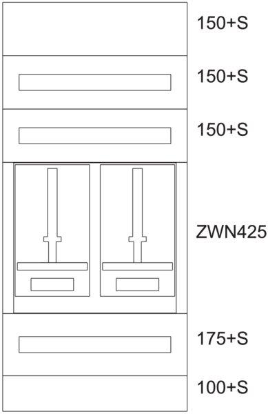 Zählerverteilereinsatz Tirol BPZ-MES-TN-600/12-2Z