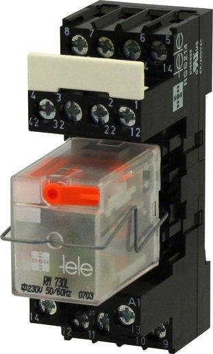 Sockelfassung RSS214 für Relais Serie RA und RM auf DIN-T35 Schiene