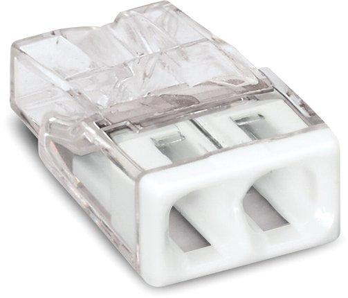 2-Leiter-Klemme COMPACT 0,5 - 2,5 mm² transparent/weiß