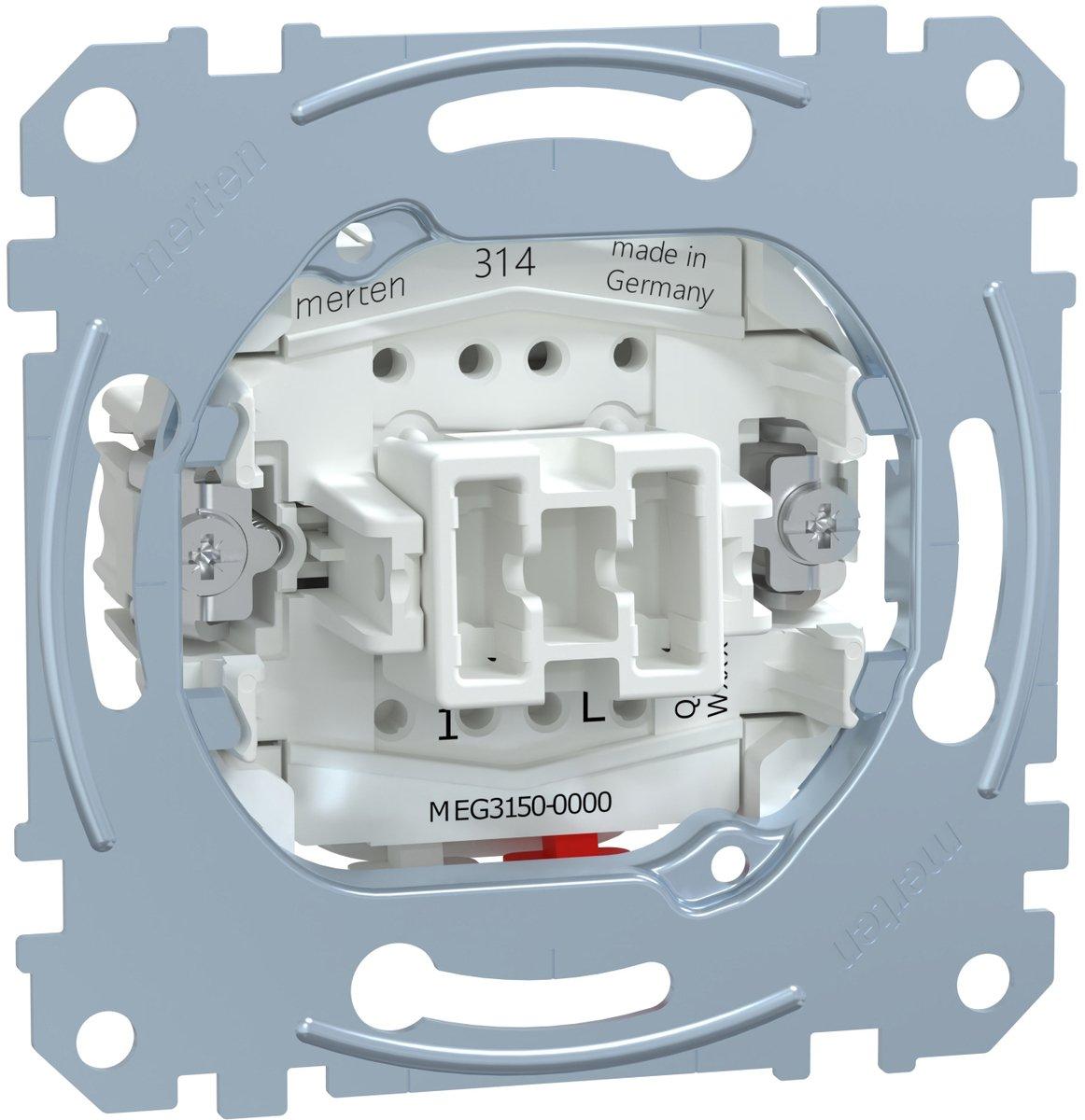 Taster-Einsatz Schließer 1-polig 10 A AC 250 V Steckklemmen