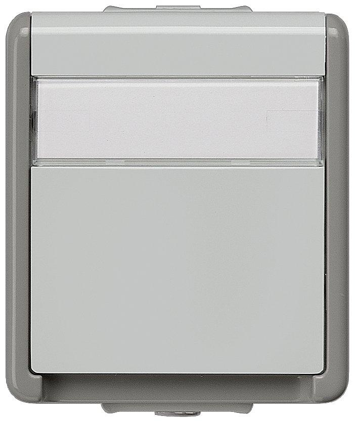 DELTA fläche IP44 AP dunkelgrau/hellgrau SCHUKO-Steckdose 10/16A 250V
