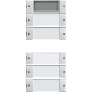 Wippenset 5-fach Plus mit Beschriftungsfeld System 55 reinweiß
