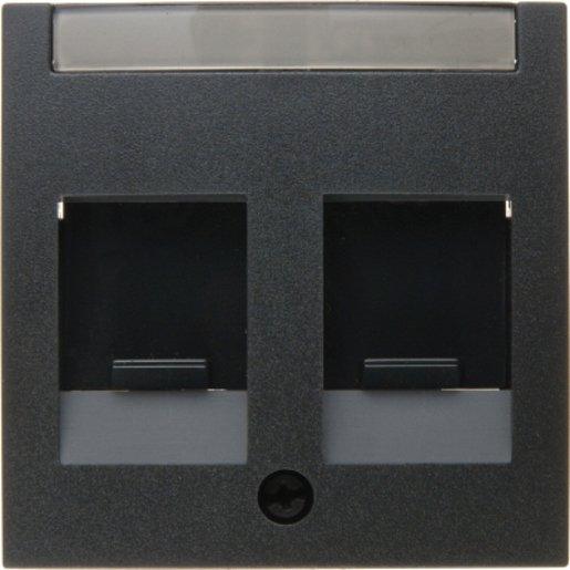 Zentralstück mit Staubschutzschiebern und Beschriftungsfeld B1/B3/B7