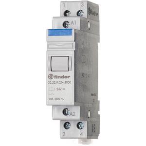 Installationsrelais für DIN-Schiene 2S 20A Prüftaste 24 VDC Serie 22