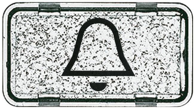 Tastersymbol mit Symbol "Klingel" transparent klar - Allwetter 44 (IP44) / ocean