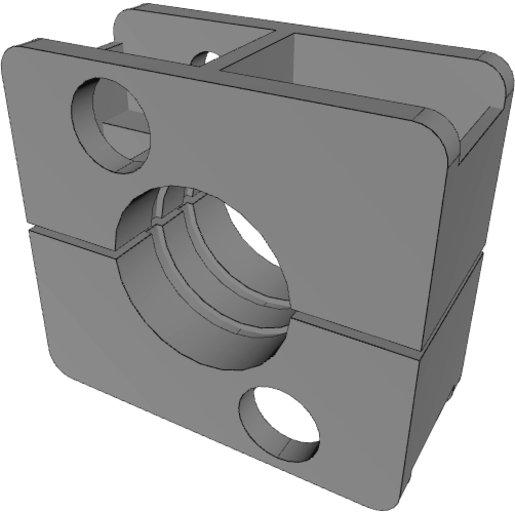 Befestigungsschelle Ø 20 mm mit 2 Innensechskantschrauben M5 x 35 2 Federringe