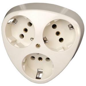 Schutzkontakt-Steckdose 3-fach 16A 250V~