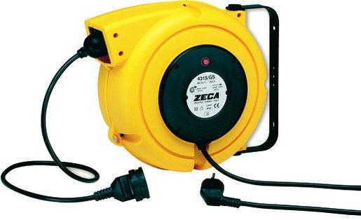 Kabelaufroller gelb m. Schuko-Stecker Leiter 3x1,5mm² Kabellänge 14+1m