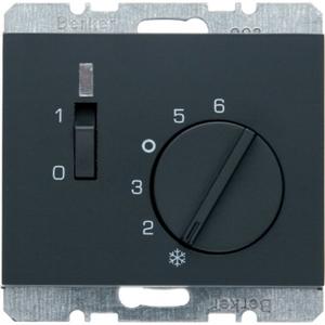 Raumtemperaturregler m. Öffner Zentralstück Wippschalter und LED K.1/a