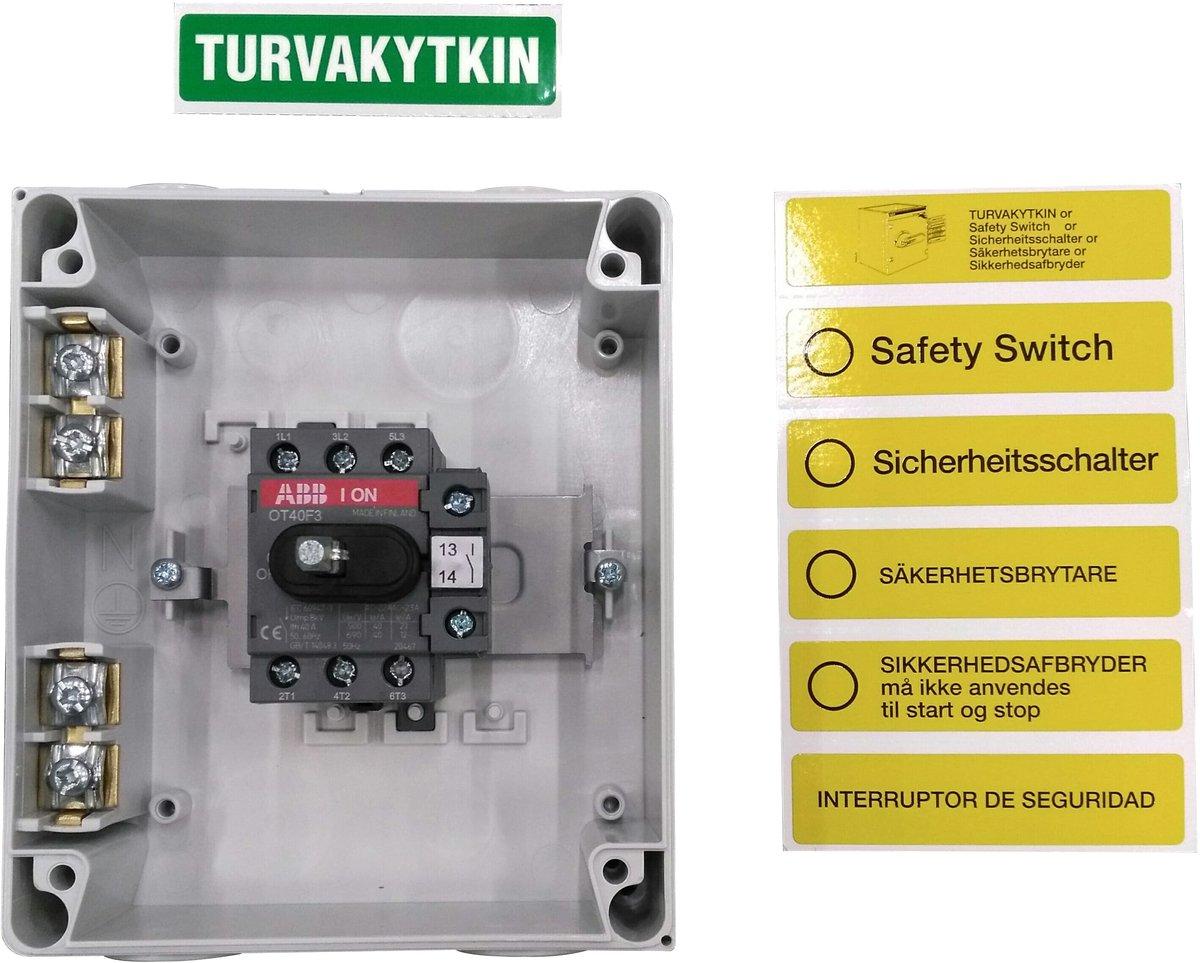 Sicherheitsschalter OTP16T3M 1S 7,5kW 400V IP65 I-O ON-OFF
