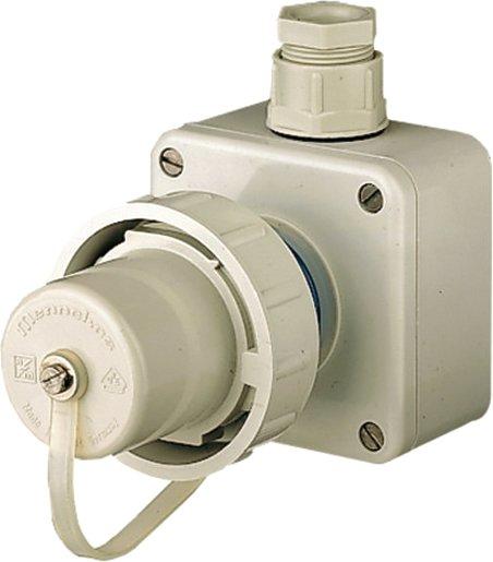Schuko-Wandgerätestecker 16A 2p+E 230V IP68