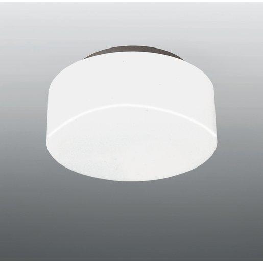 Decken/Wandleuchte 1x60W E27 Glas opal DM200mm Halterung weiß IP44