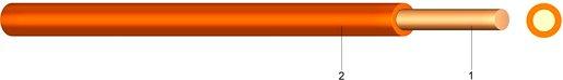 Halogenfreie Aderleitung 1,5 mm² eindrähtig orange Eca 100m Bund