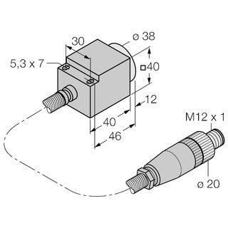 Induktiver Sensor Quader mit erweitertem Temperaturbereich sn = 25 mm