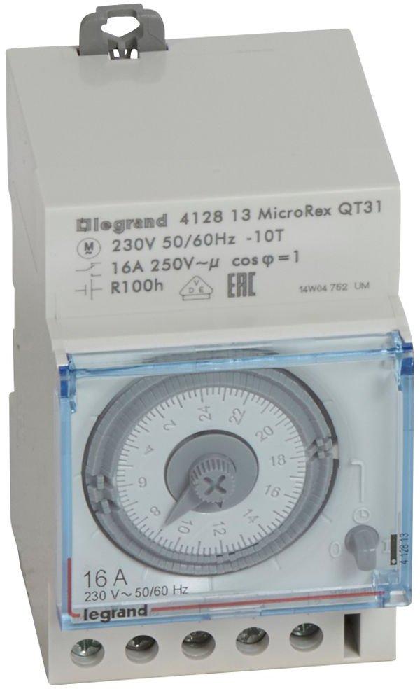 Tageszeitschaltuhr analog mit Gangreserve MicroRex QT31 230V 50/60Hz 1Kanal 3TE