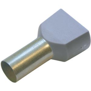 Twin-Aderendhülse 4 mm² / L 12 mm grau