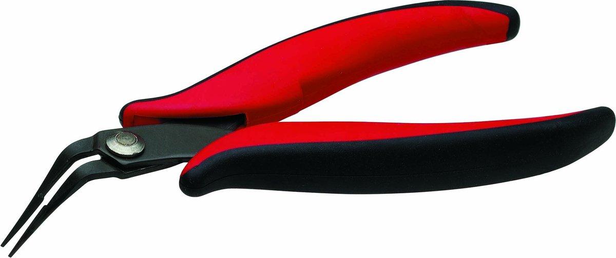 Mikro-Elektr.-Spitzzange 152mm Backen gebogen glatt 1mm breit