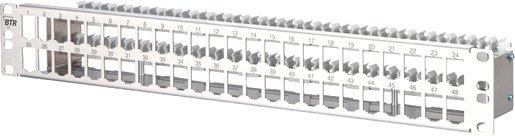 19 Zoll Modulträger 1,5HE 48 Port Edelstahl unbestückt