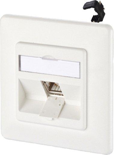Kommunikationsanschlussdose C6Amodul 1 Port 180°M UP reinweiß