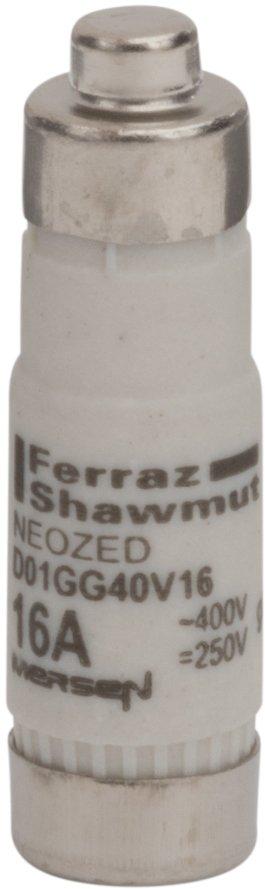 NEOZED Sicherung D01 400VAC/250VDC 16A gG grau