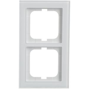Abdeckrahmen 2-fach weißglas - Busch-axcent pur