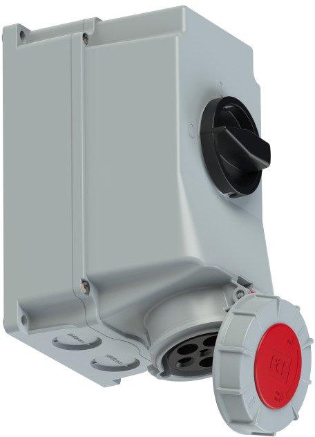 Abschaltbare Wanddose 63A 5p 6h IP66/67 TWIST