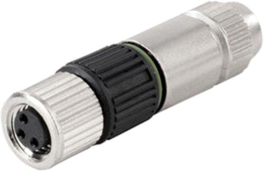 Freikonfektionierbare Buchse/ Stecker M8 3 polig Buchse gerade