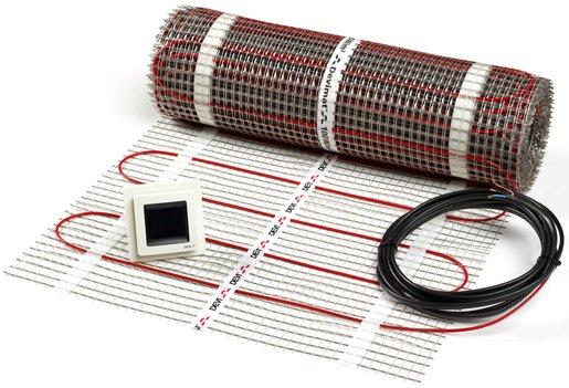 Mat Dünnbett Heizmatte Set mit Uhrenthermostat DEVIreg Touch 0,5 x 8 m 600W