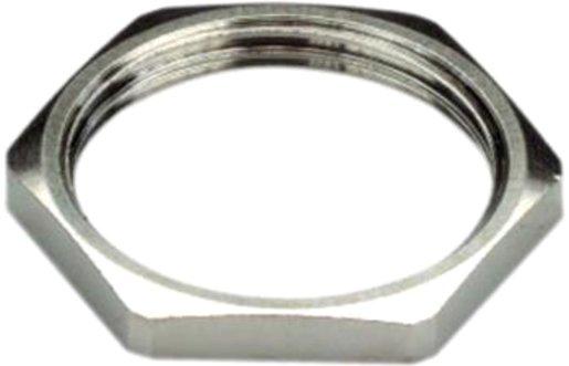 Gegenmutter Kabelverschraubung M20 x 1,5 Messing / Vernickelt