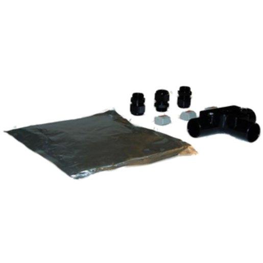 Set T-Abzweig inkl. 3 Verschraubungen, Klemmen und Gießharz