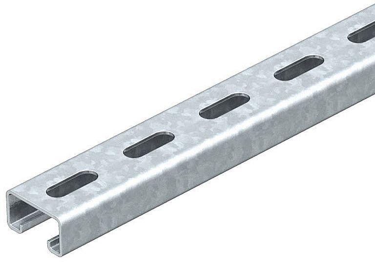 Profilschiene gelocht,Schlitzweite 22mm 3000x41x21mm St tauchfeuerverzinkt